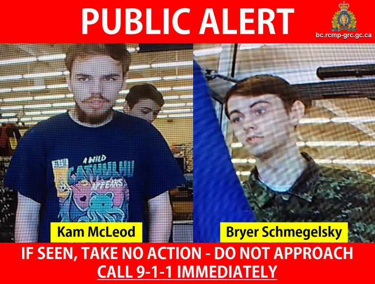 Mõrvas kahtlustatavad Kam McLeod ja Bryer Schmegelsky.