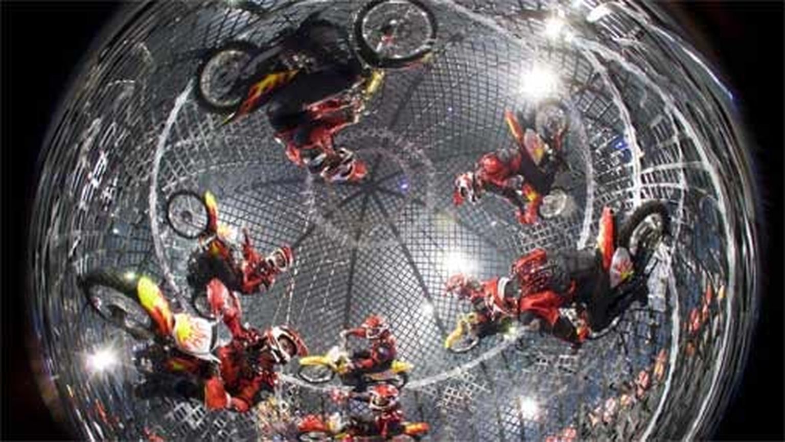 Мотоциклисты в шаре цирк