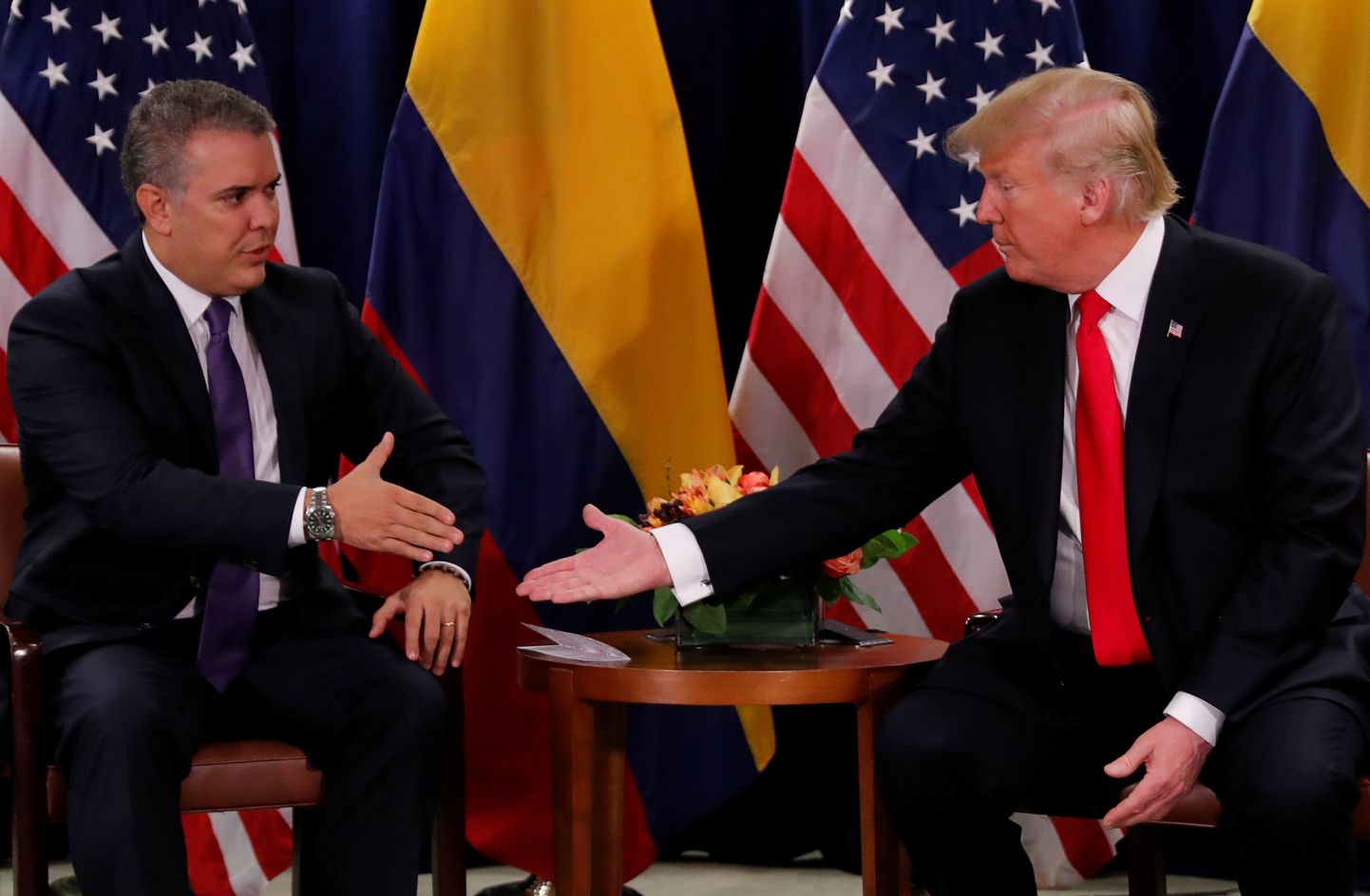 USA president Donald Trump ja Colombia riigipea Iván Duque kohtumas septembris ÜRO Peaassambleel.