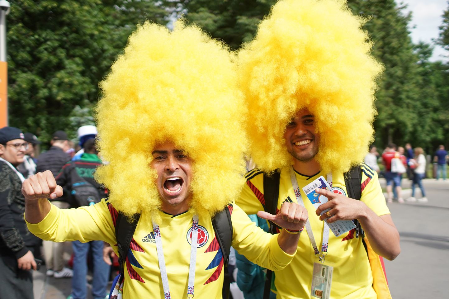 Columbian fans ahead of the FIFA World Cup 2018 Group A match at the Luzhniki Stadium, Moscow. Picture date 14th June 2018. Picture credit should read: David Klein/Sportimage via PA Images