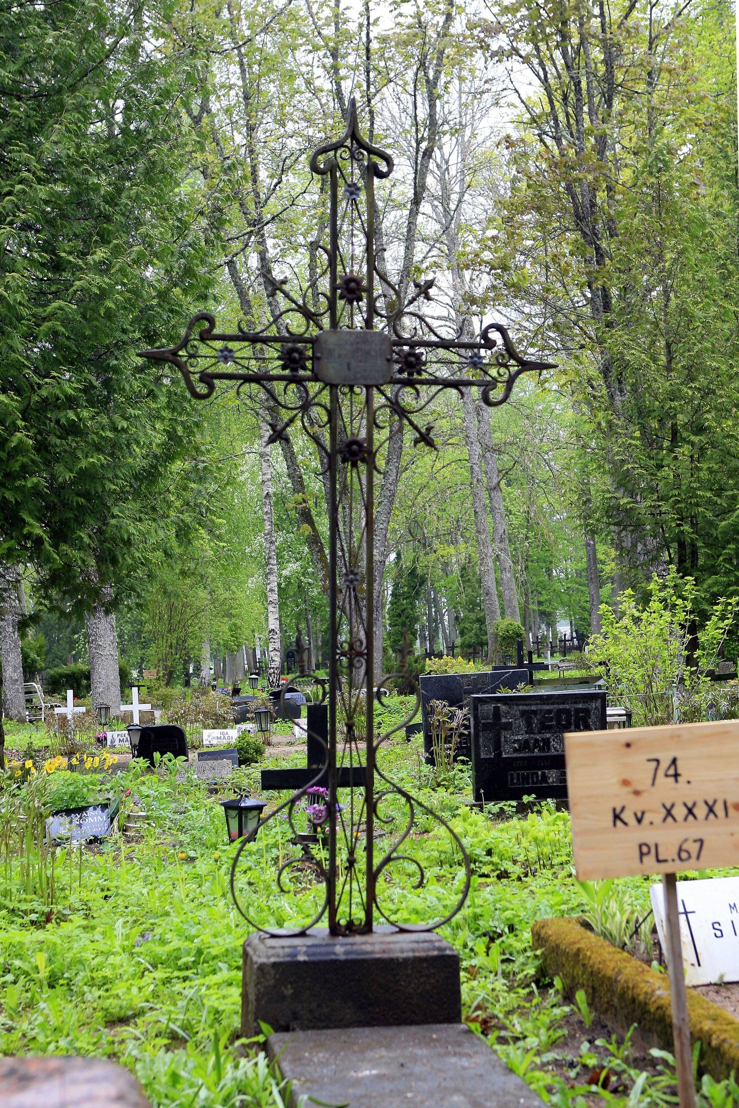 Halliste kalmistul on kaks sepisristi, mis annavad vaatlejale omapärase elamuse.
