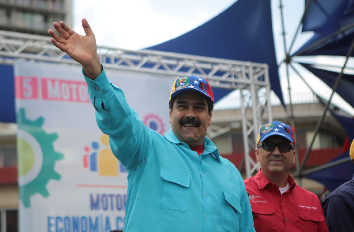 Venezuela president Nicolás Maduro kõneles laupäeval meeleavaldusel oma toetajatele.