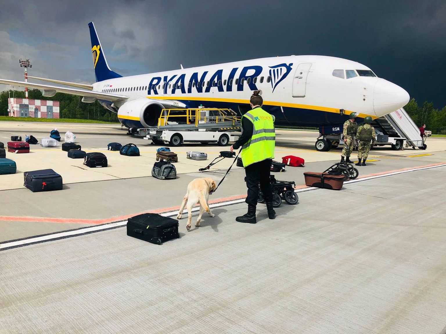 Задержание самолета Ryanair.