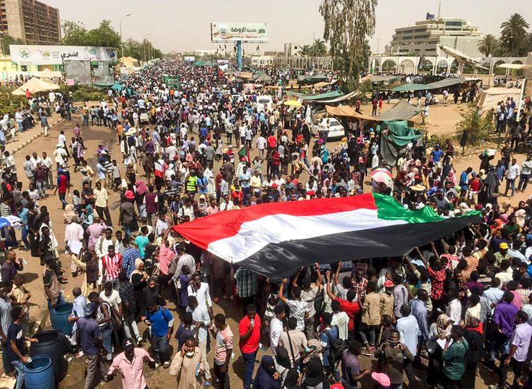 Meeleavaldajad Sudaanis. 