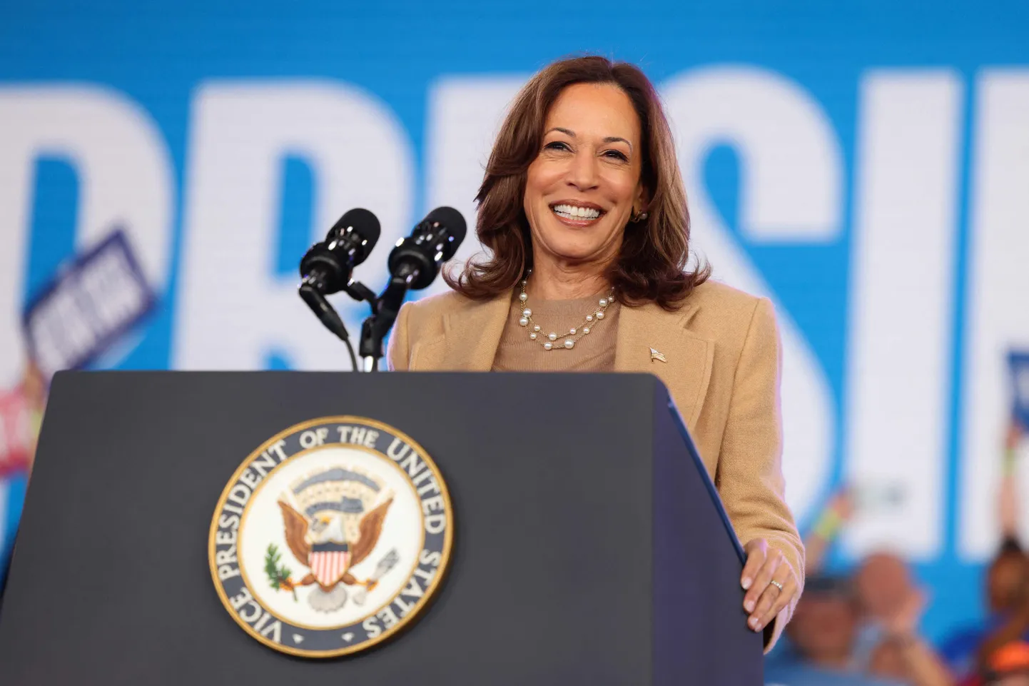 Kamala Harris kampaaniaüritusel Põhja-Carolinas.