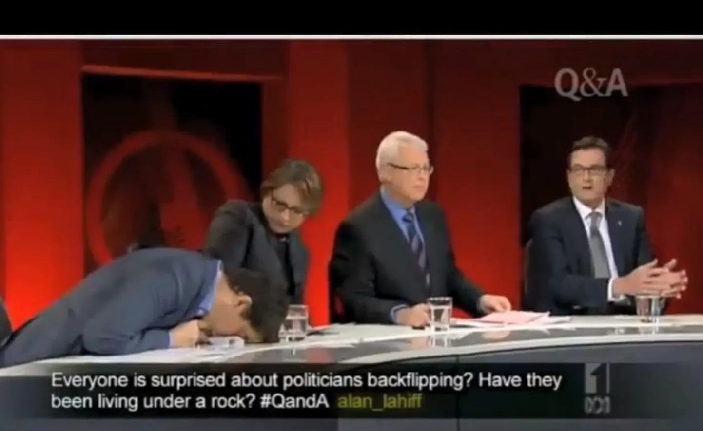 Austraalia poliitik minestas otsesaates