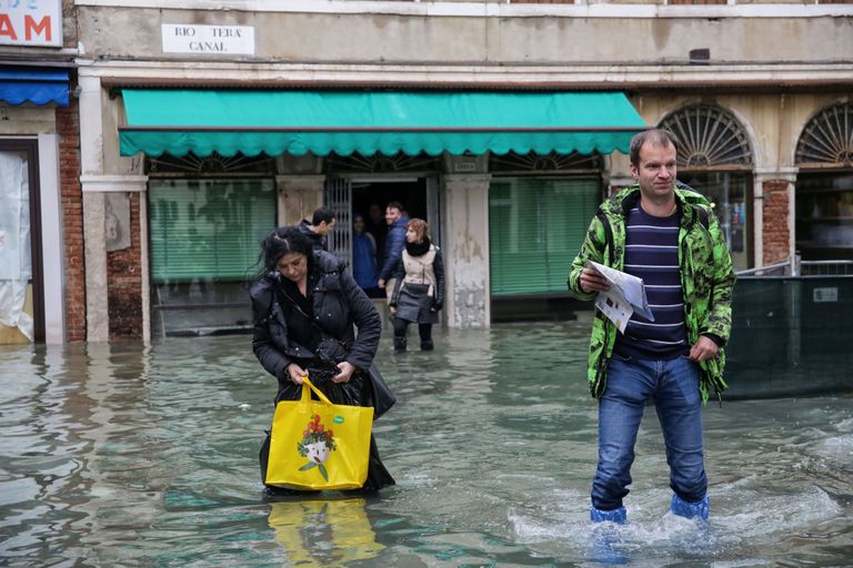 Üleujutus Itaalias Veneetsias.