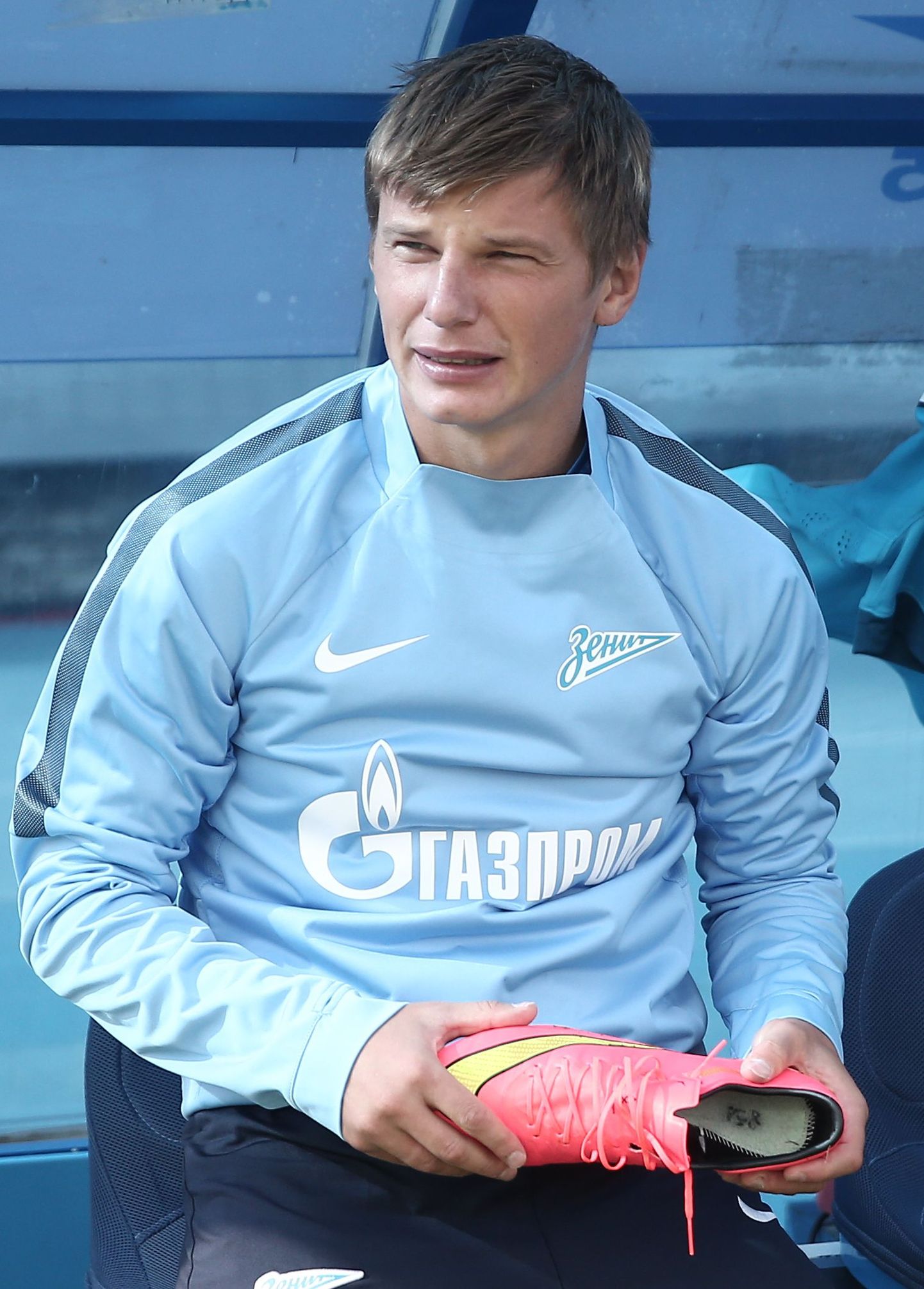 Андрей Аршавин на скамейке запасных в одном из матчей "Зенита".