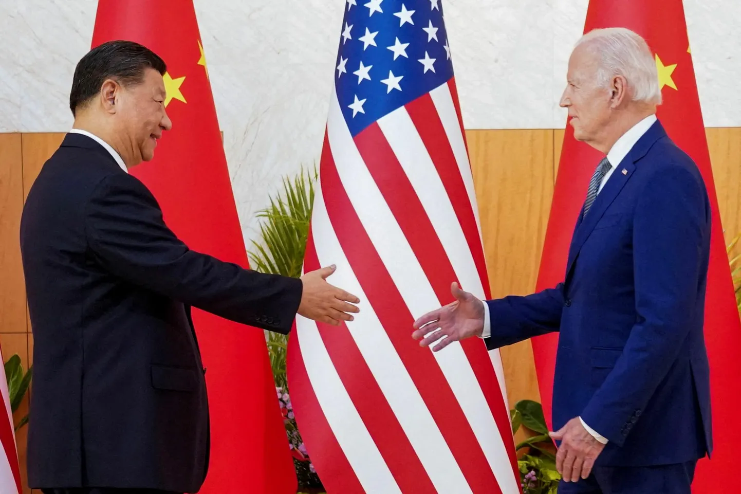 Hiina Rahvavabariigi president Xi Jinping ja Ameerika Ühendriikide president Joe Biden mullu 14. novembril G20 liidrite kohtumisel Balil.
