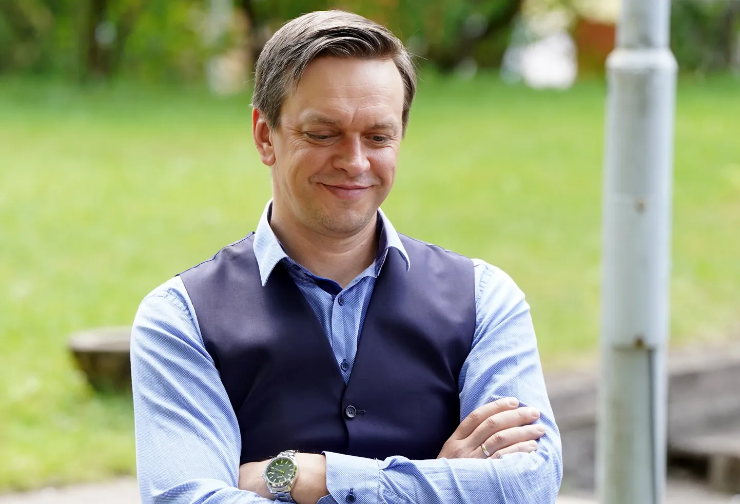 Latvijas Nacionālā teātra direktors un režisors Jānis Vimba piedalās preses konferencē, kurā informē par teātra festivālu "Nr.2".