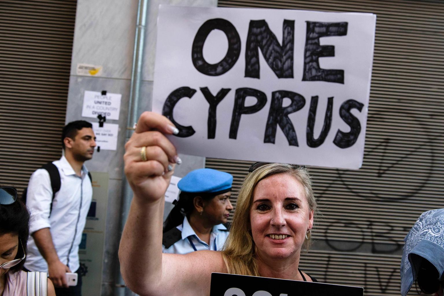 2017. aastal toimunud meeleavaldus, kus nii türgi- kui kreekaküproslased nõudsid saare taasühendamist. 