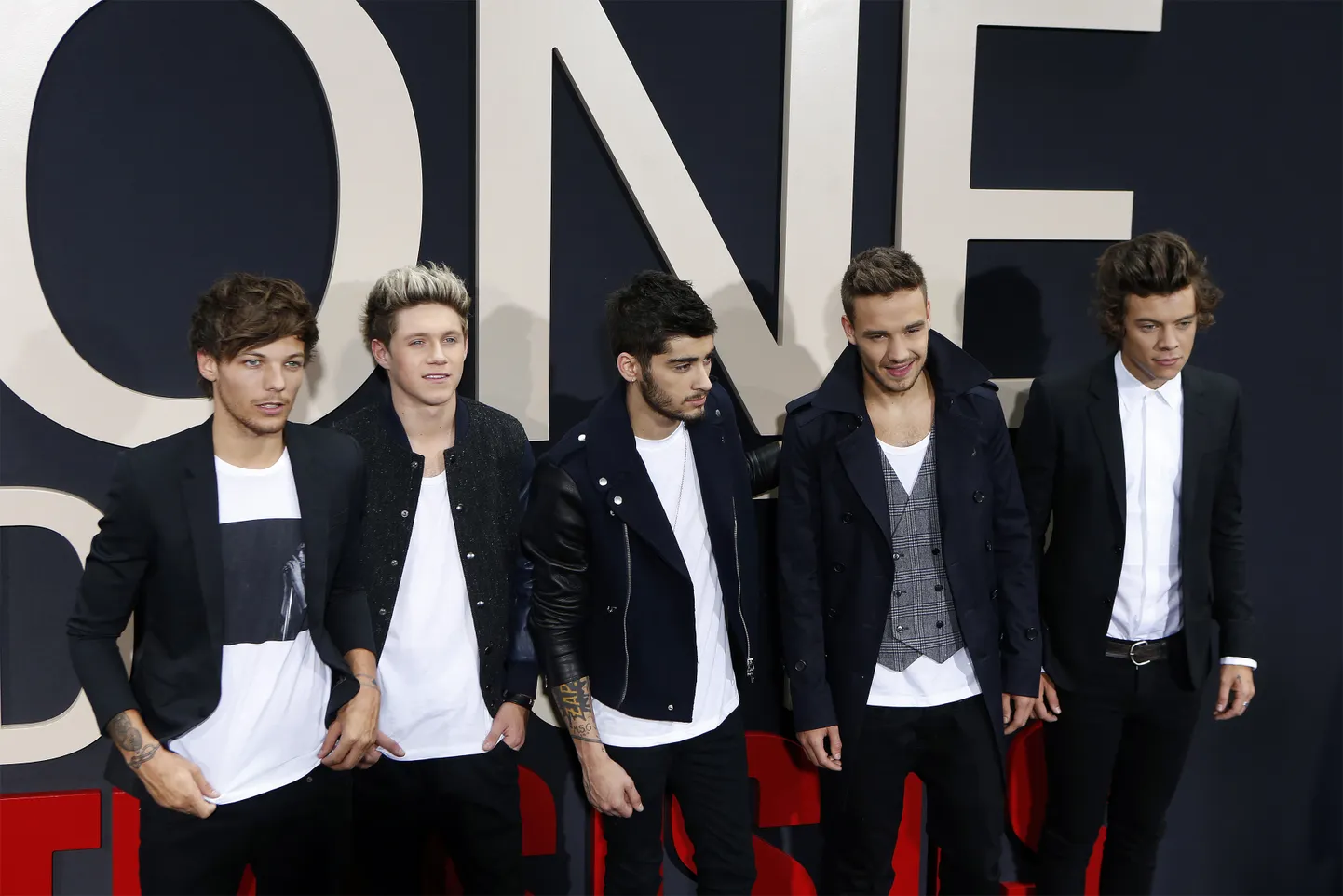 Briti-Iiri poistebänd One Direction 26. augustil 2013 New Yorgis. Vasakult: Louis Tomlinson, Niall Horan, Zayn Malik, Liam Payne ja Harry Styles