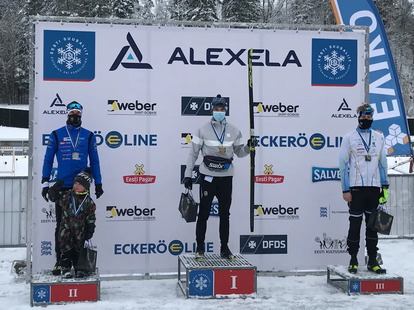 Eesti meistrivõistluste esikolmik (vasakult: Raido Ränkel, Marko Kilp, Martin Himma).
