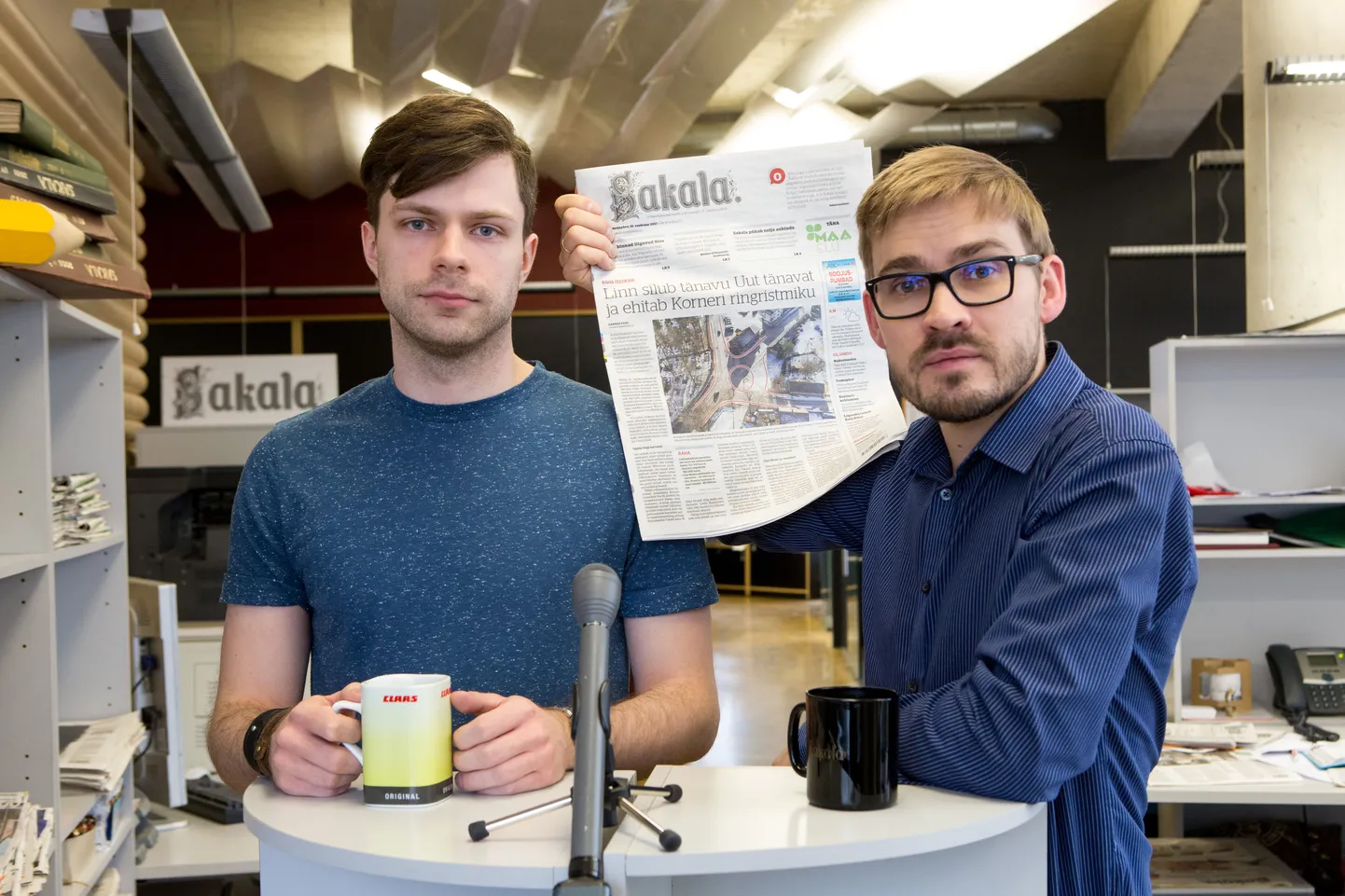 Arvamustoimetaja Karl-Eduard Salumäe ja vanetoimetaja Rannar Raba.