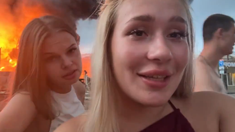 TikTokerju iz Sočija naložena denarna kazen zaradi posnetka na goreči naftni ploščadi