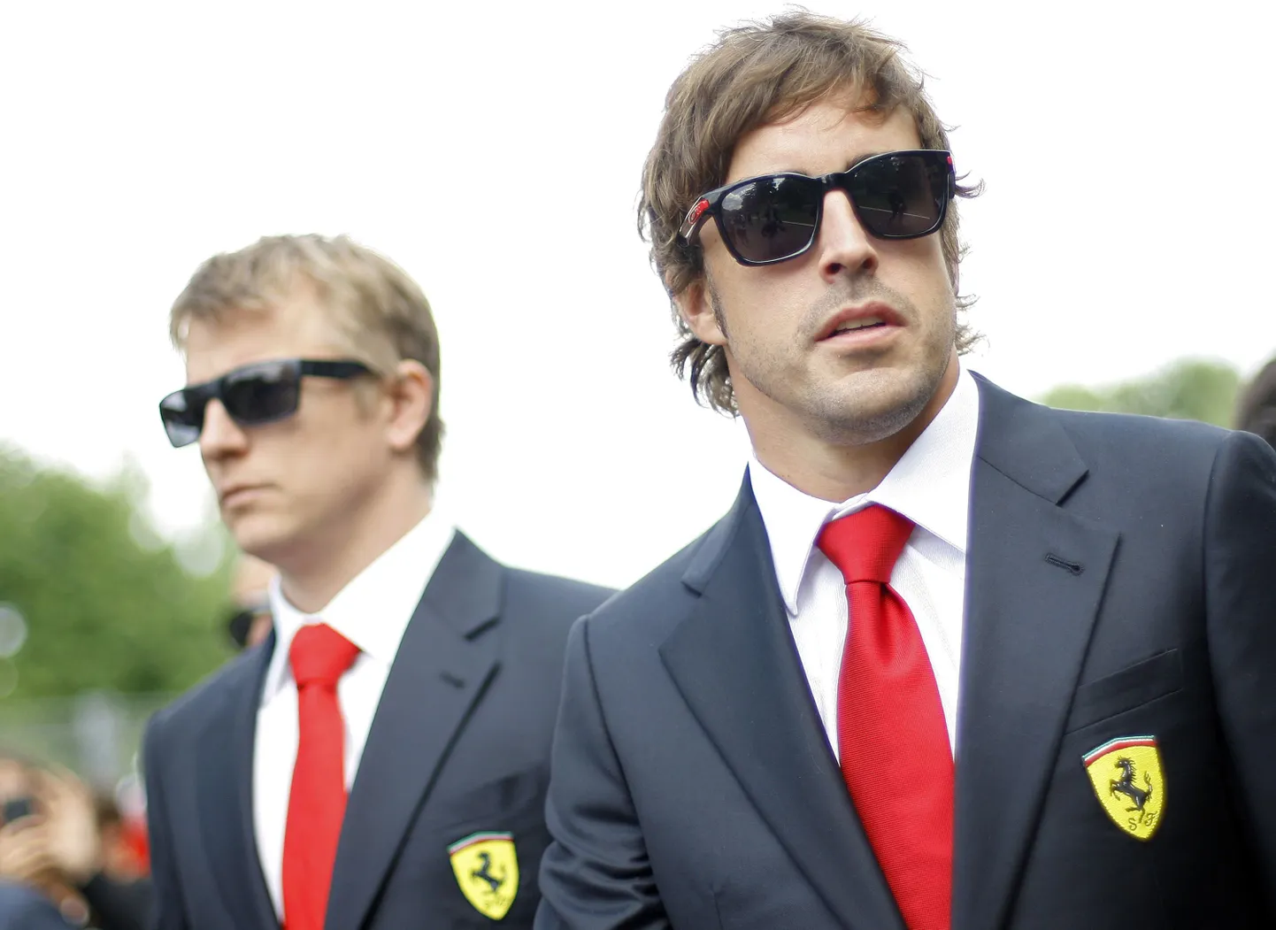 Kimi Räikkönen (vasakul) ja Fernando Alonso.