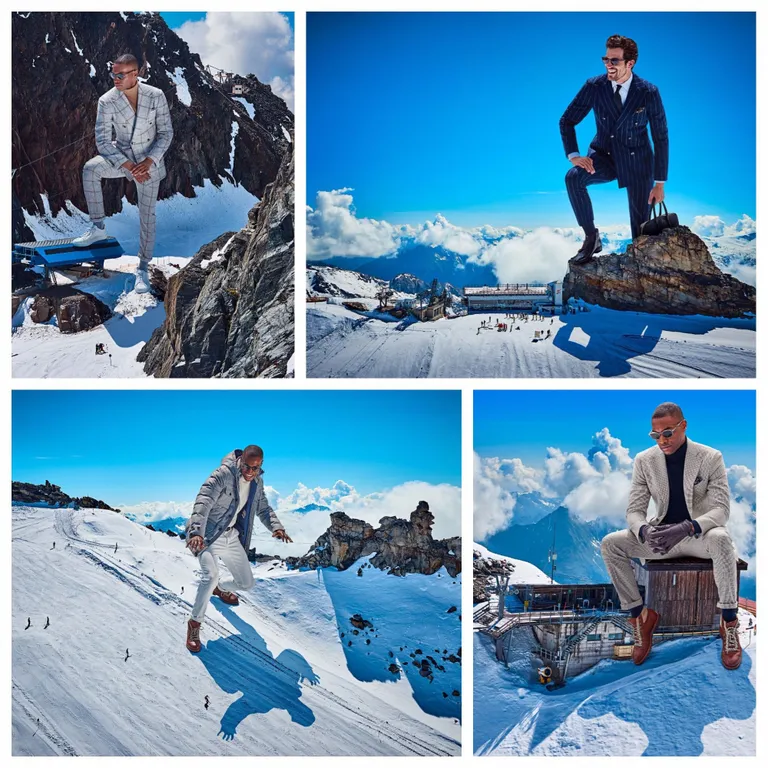 Suitsupply 2017. aasta talvekollektsiooni reklaampildid. Allikas: fotokollaaž