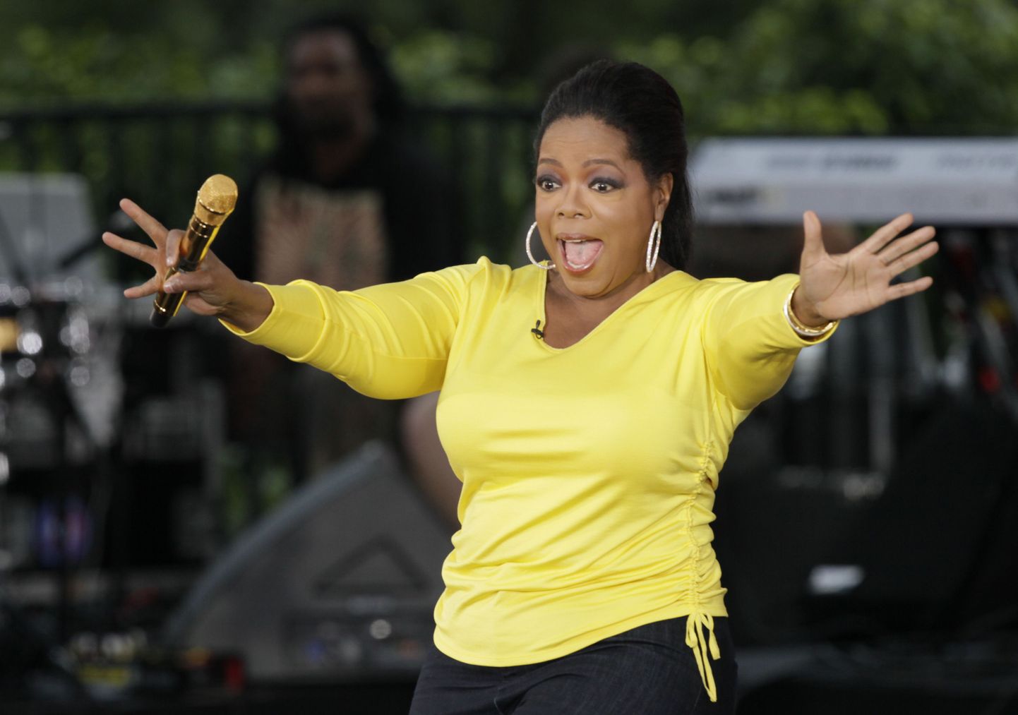 Oprah Winfrey salvestamas oma peagi lõppeva jutusaate viimaseid osi.