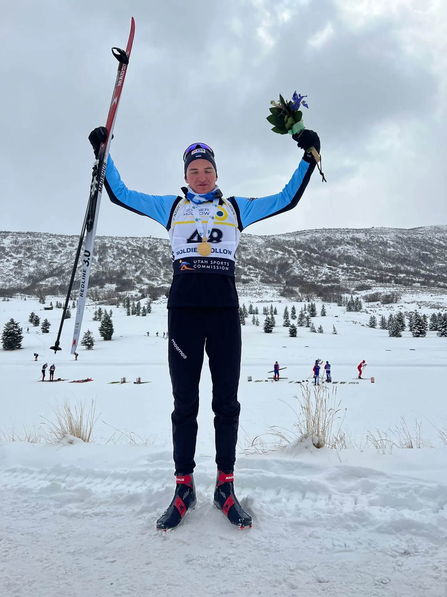 Jakob Kulbin triumfeerimas Soldier Hollow's noorte maailmameistrina.