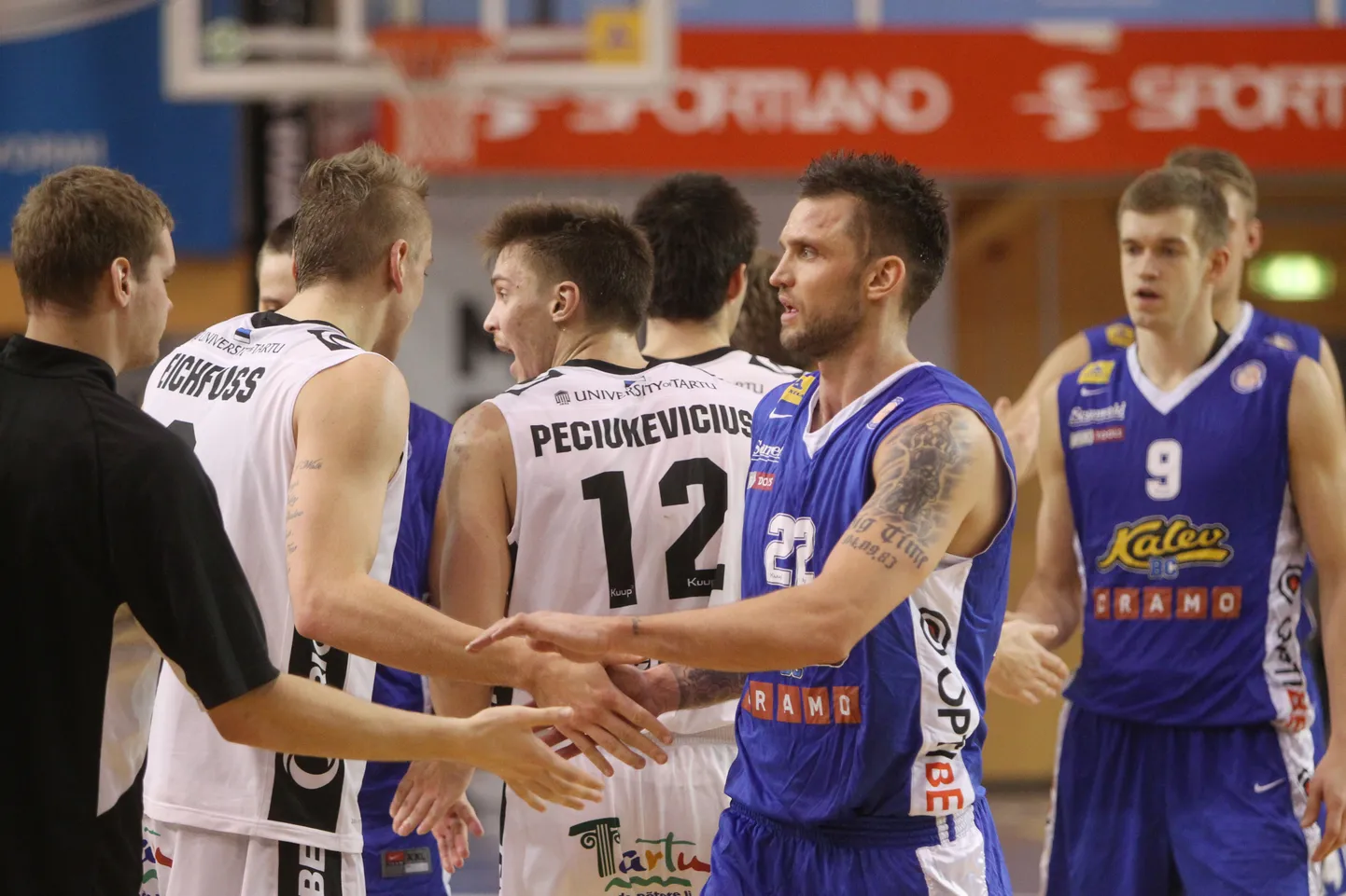 Eesti meeste korvpalli meistriliigas võitis TÜ/Rock kodusaalis Kalev/Cramo 66:54.