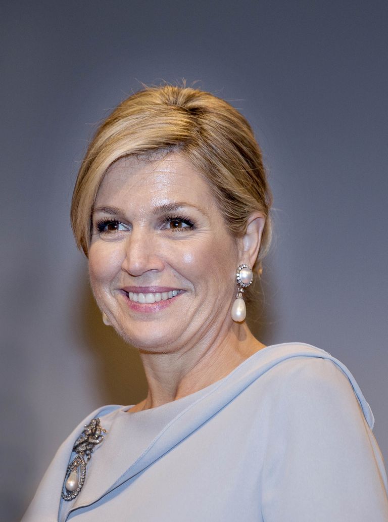 06-06-2018 Amsterdam Queen Maxima during the conference about homeless youth, organized by the foundation Zwerfjongeren Nederland (SZN) and Kansfonds, at the Pakhuis de Zwijger in Amsterdam.( PPE/v.d. Werf/Sipa USA) Амстердамская королева Максима