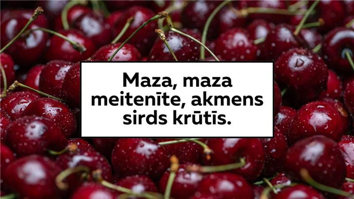 Ķirši un latviešu tautas mīkla. Ilustratīvs attēls.