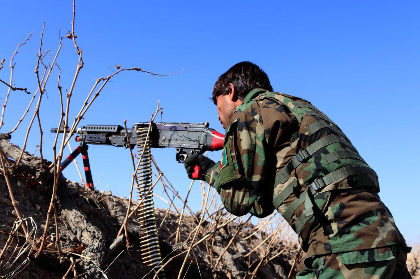 Afganistani valitsusvägede sõdur osalemas Talibani vastases operatsioonis Kandaharis.