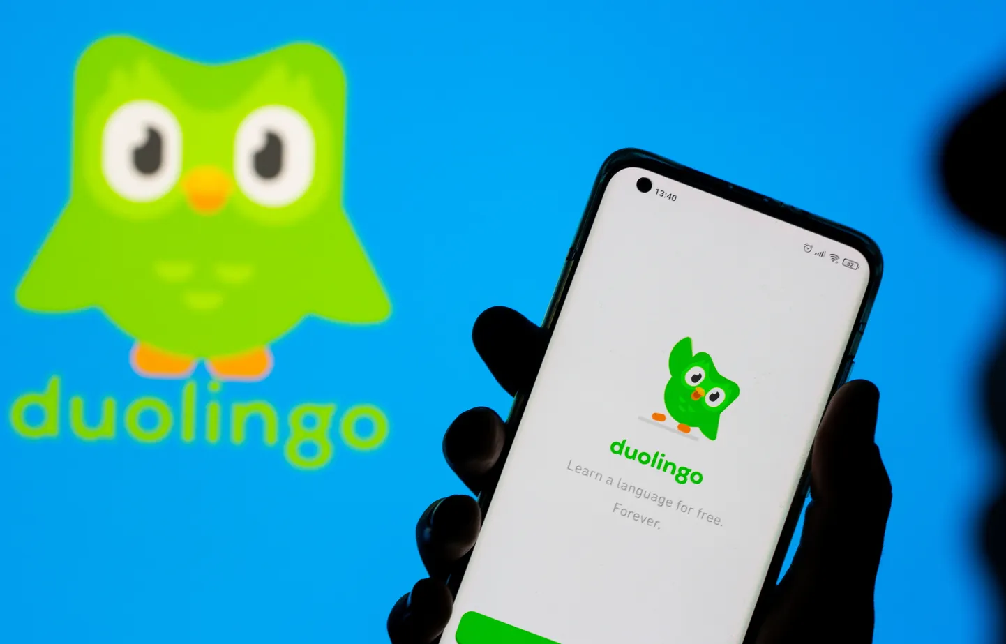 Keeleõpperakenduse Duolingo logo.