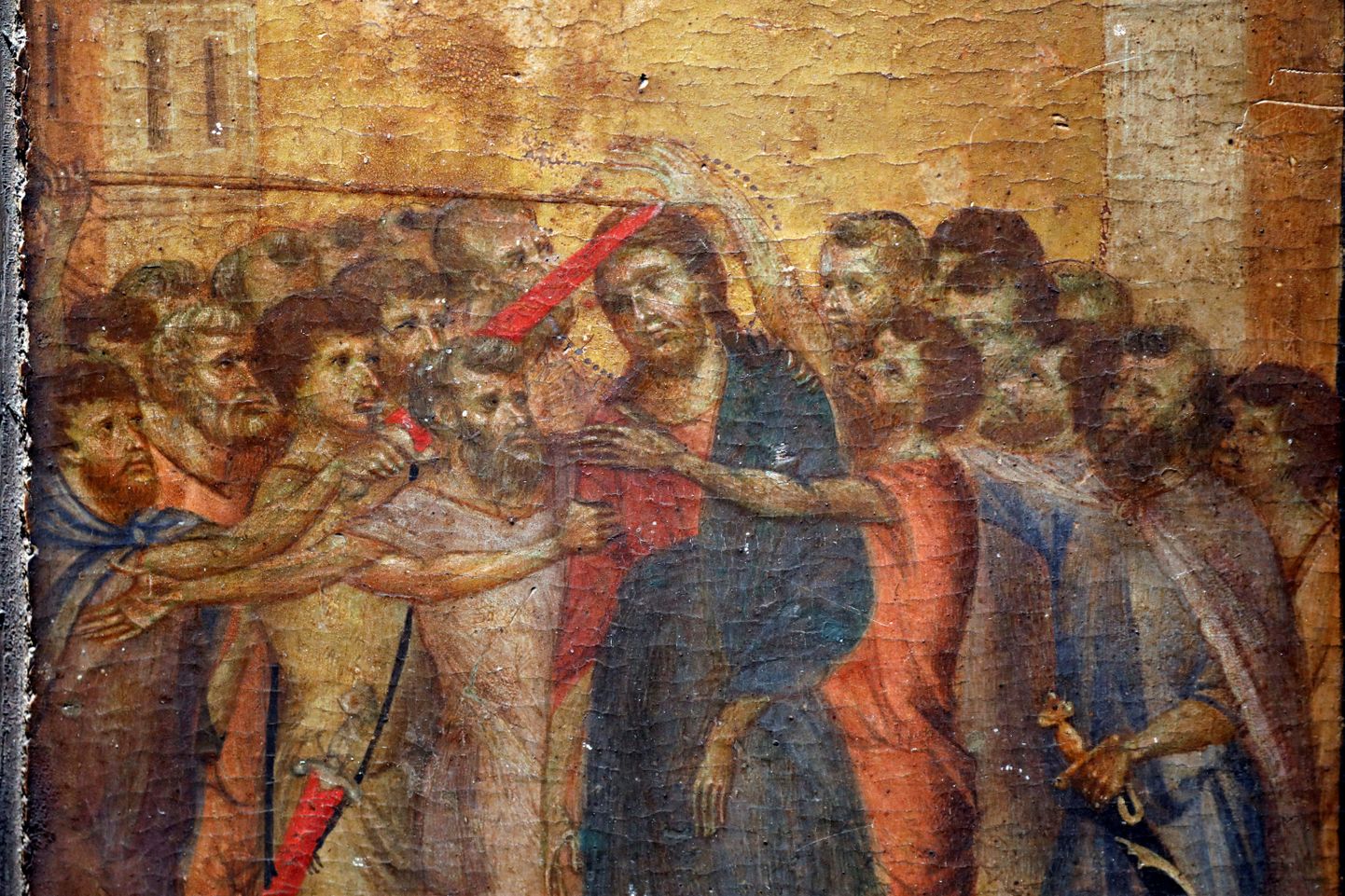 "Осмеяние Христа" флорентийского живописца Чимабуэ.