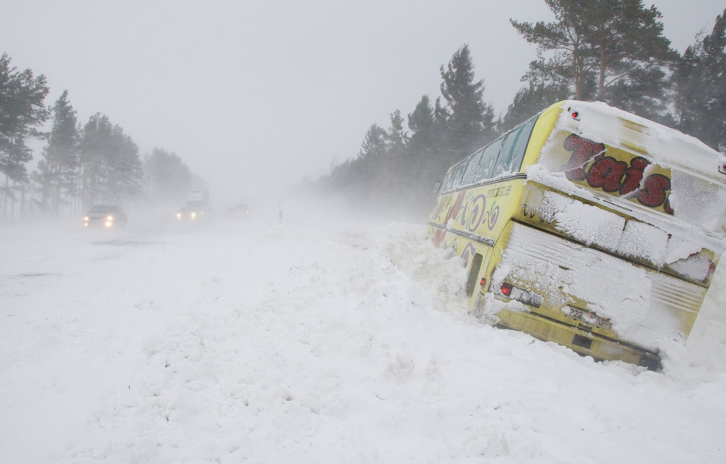 Подобная нынешней дорожная ситуация наблюдалась в декабре 2010 года, когда снежный шторм Моника тоже загонял в кювет автобусы. Но тогда дело ограничилось одной сильной метелью, а нынешней зимой их было уже три.