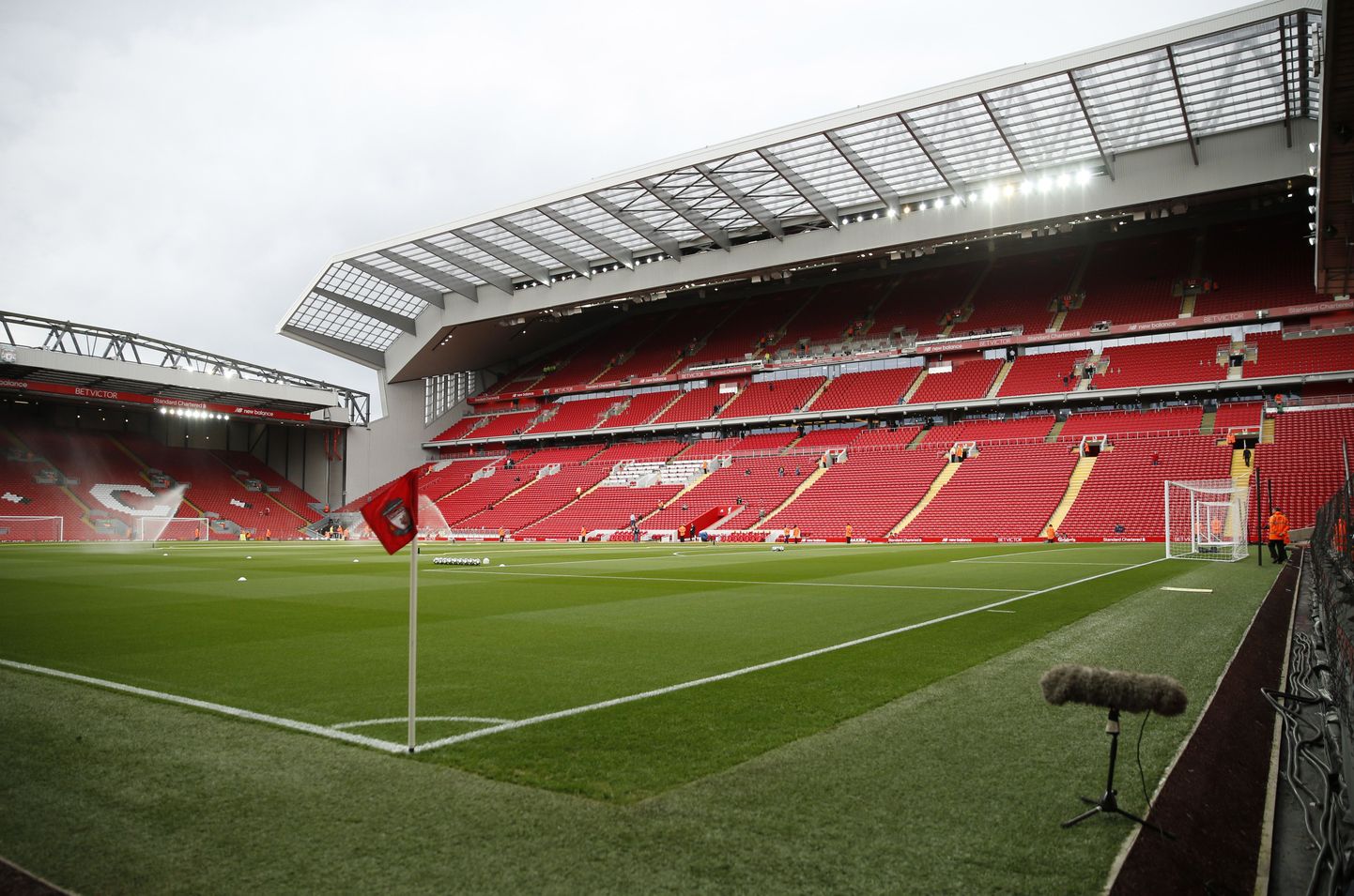 Liverpooli jalgpalliklubi kodustaadion Anfield.