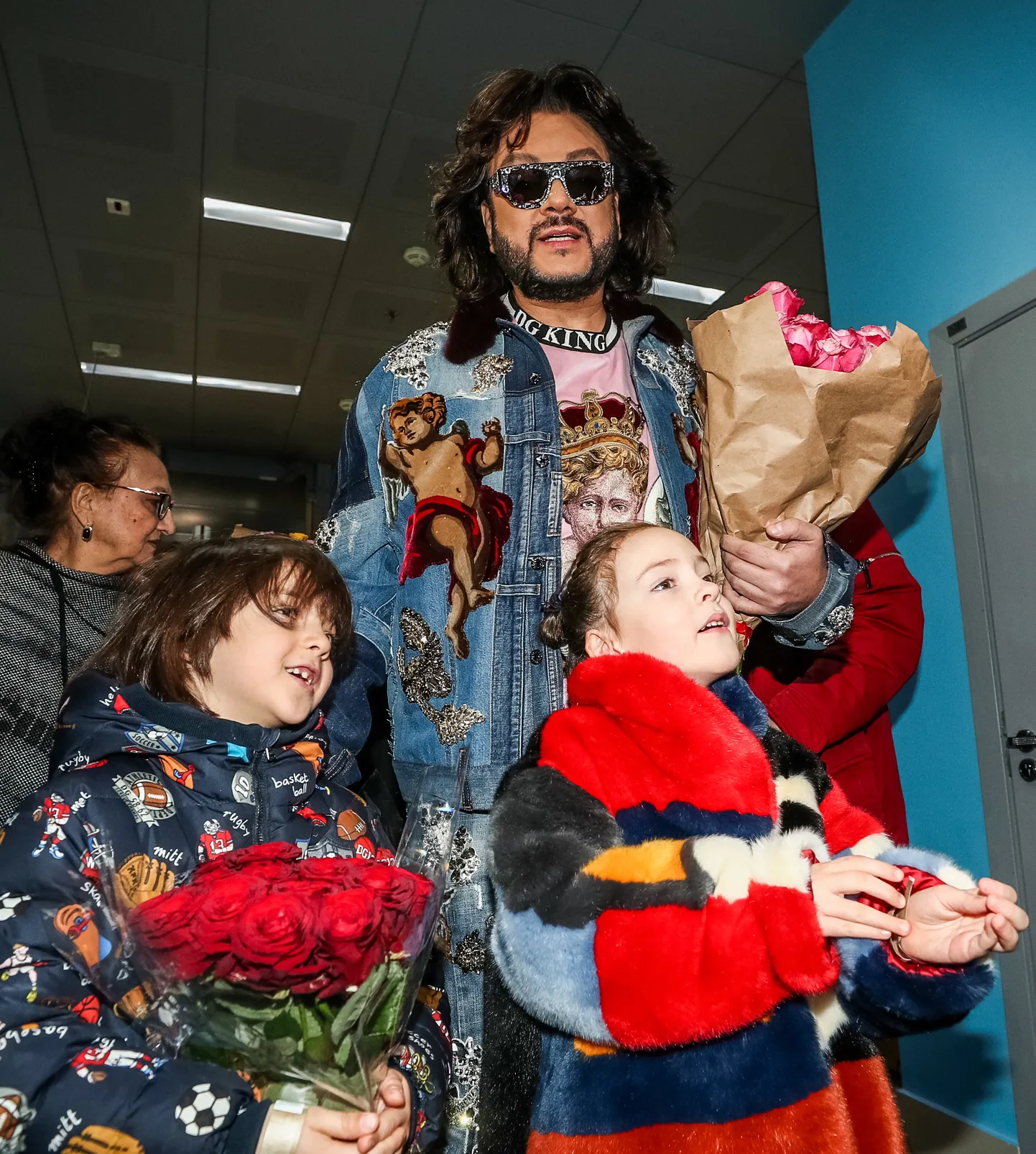 Filipp Kirkorov koos laste Martini ja Alla-Viktoriaga.