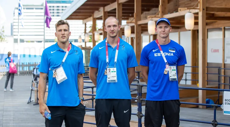 Eestit esindab Tokyos kümnevõistluses tugev kolmik (vasakult): Maicel Uibo, Karel Tilga ning Johannes Erm.