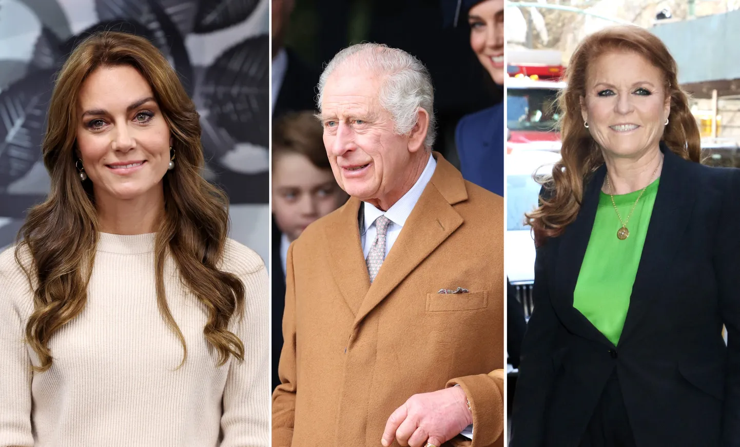 Printsess Catherine, kuningas Charles III ja Sarah Ferguson
