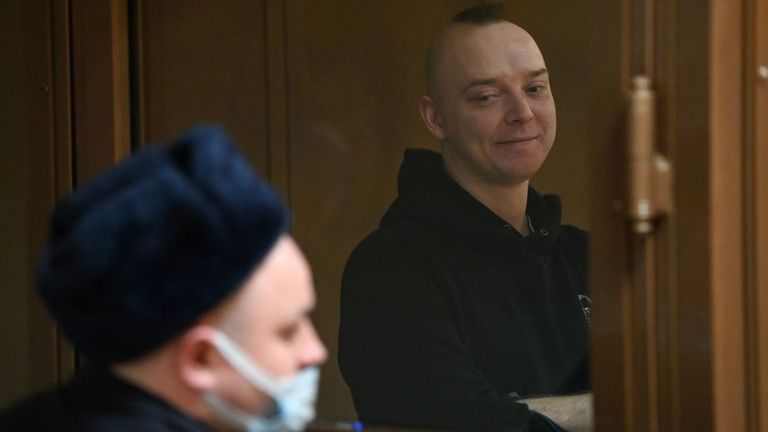 Журналист Иван Сафронов в суде.