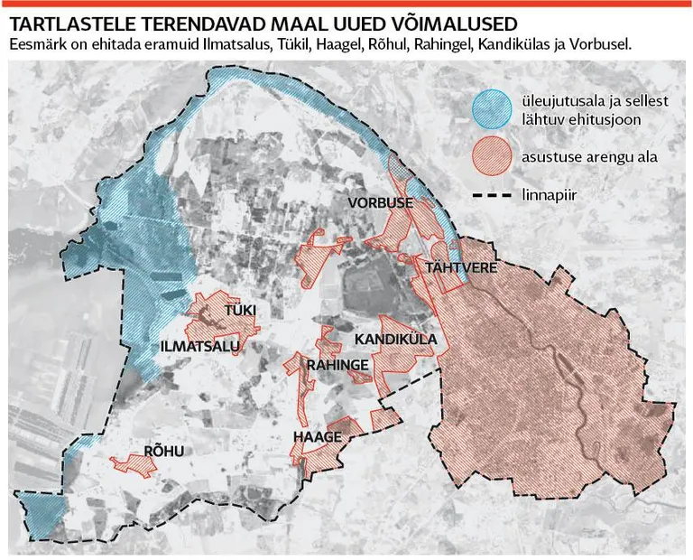Eesmärk on ehitada eramuid Ilmatsalus, Tükil, Haagel, Rõhul, Rahingel, Kandikülas ja Vorbusel.