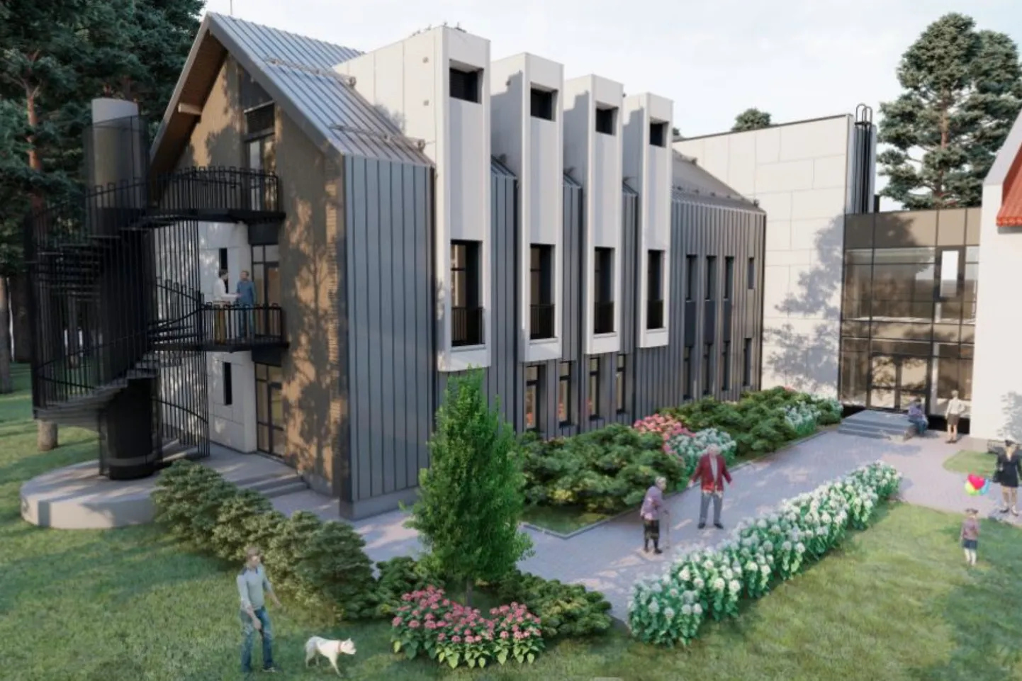 Ventspils slimnīcas topošās Rehabilitācijas nodaļas vizualizācija.