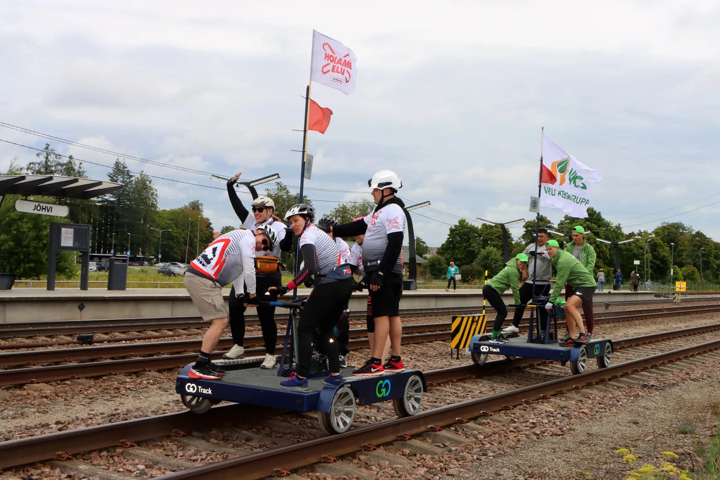 В пятницу на железнодорожной станции Йыхви прошло первое соревнование на ускорение в рамках железнодорожного ралли.