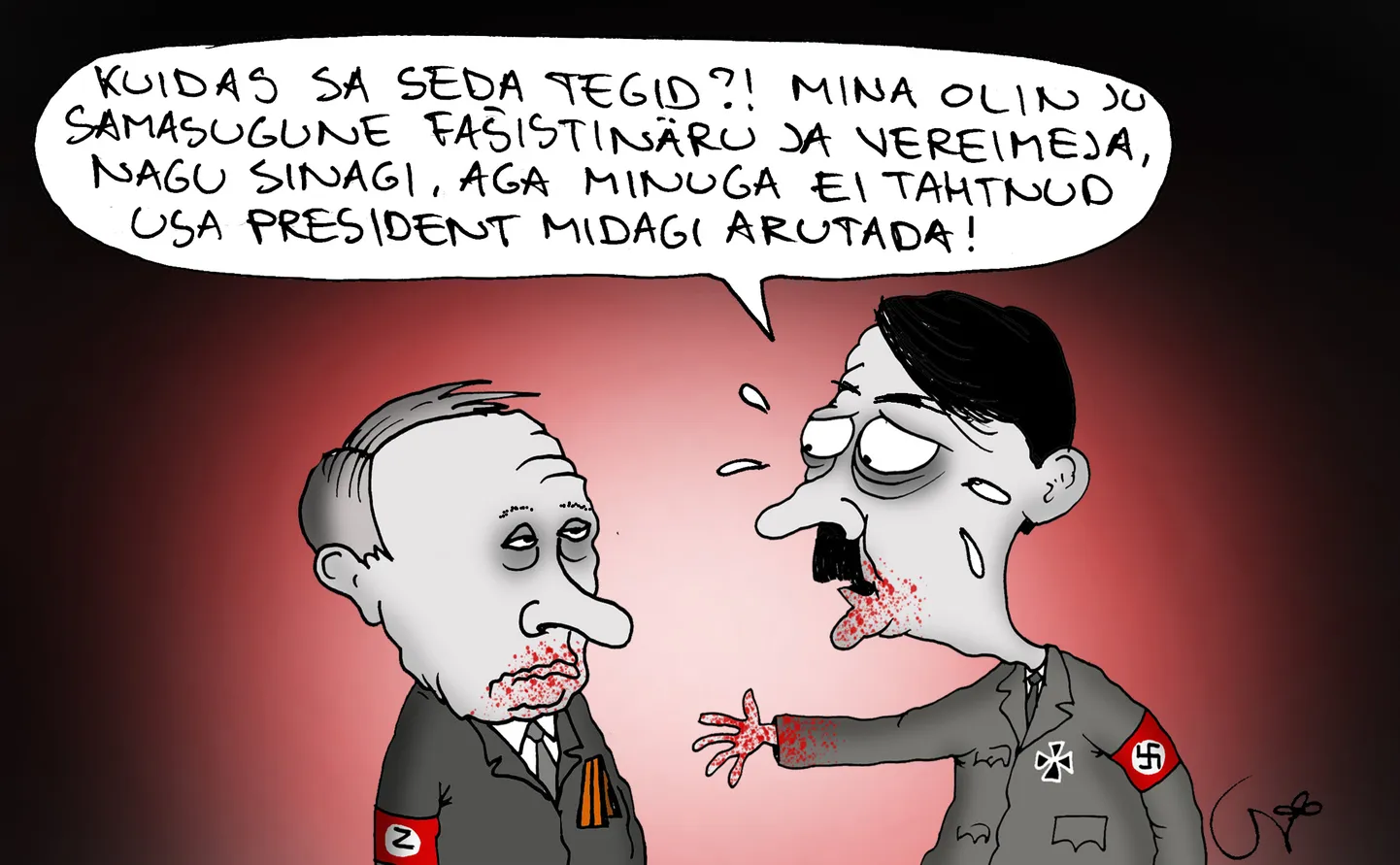 Urmas Nemvalts joonistab.