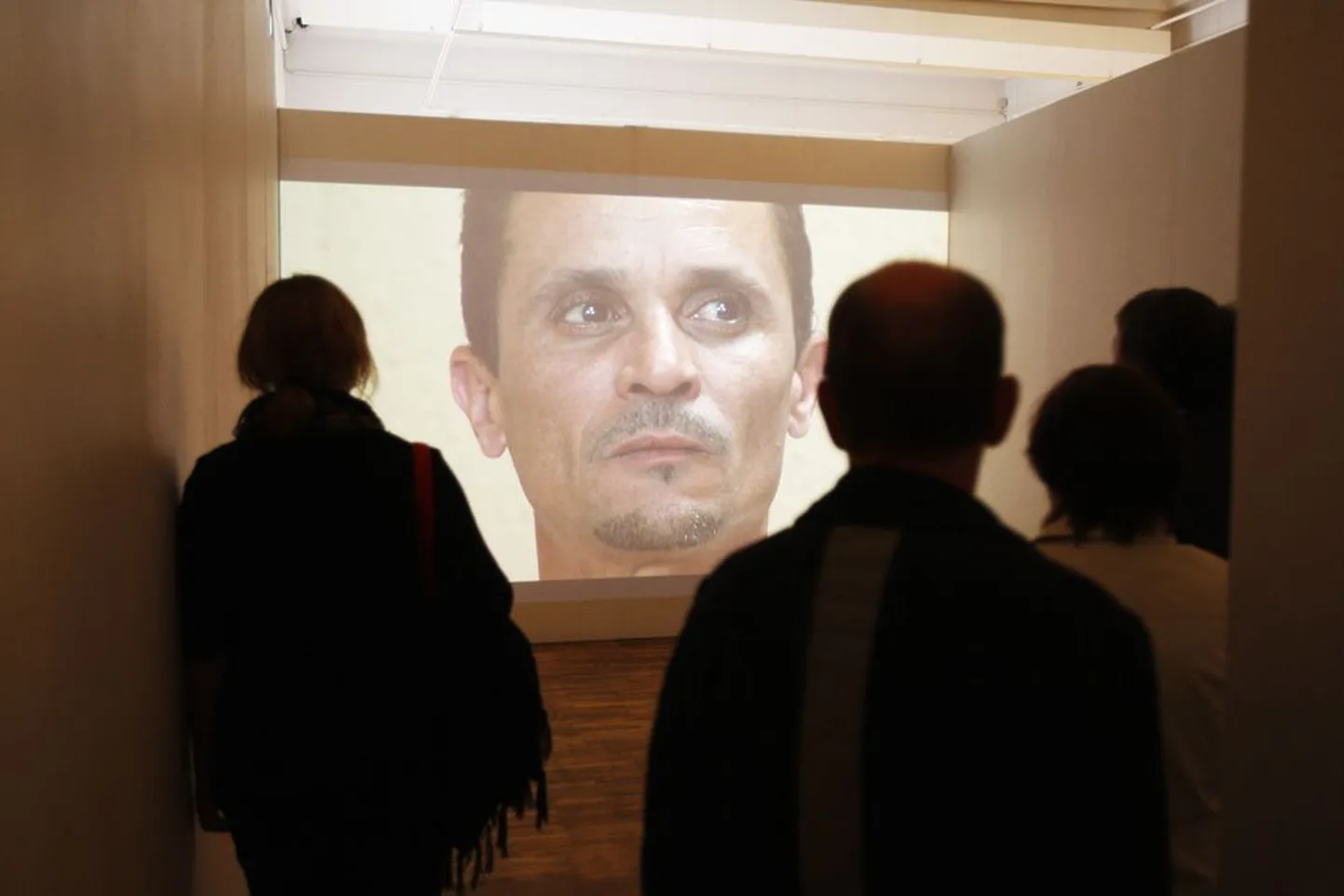 Näituse «Keeldumised» avamine. Pildil Jos de Gruyteri ja Harald Thysi videoinstallatsioon «Der Schlamm von Branst», 2008.