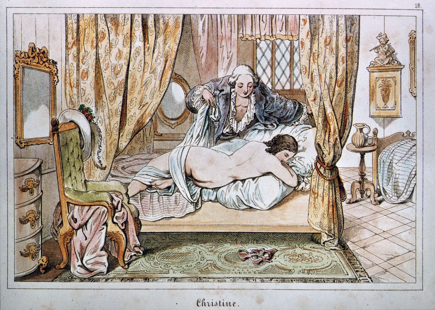 Casanova mälestuste Christine, Julius Nisle illustratsioon (ca 1850)