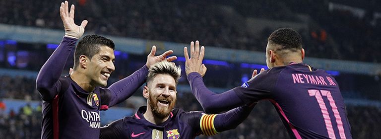Trio Suarez, Messi, Neymar lõid Barcelona särgis kolm hooaega jutti üle 100 värava.