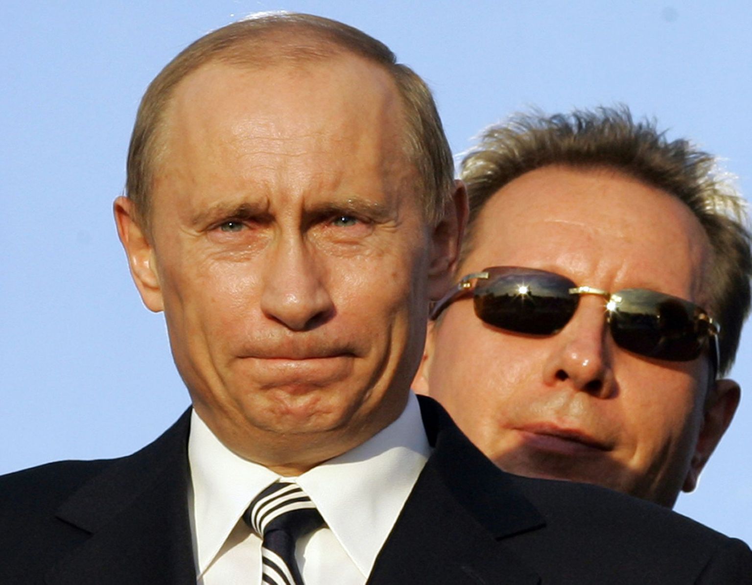 Venemaa president Vladimir Putin ja tema toonane ihukaitseülem Viktor Zolotov 2007. aastal.