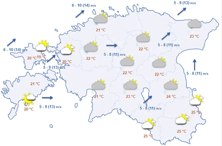 Ilm esmaspäeval