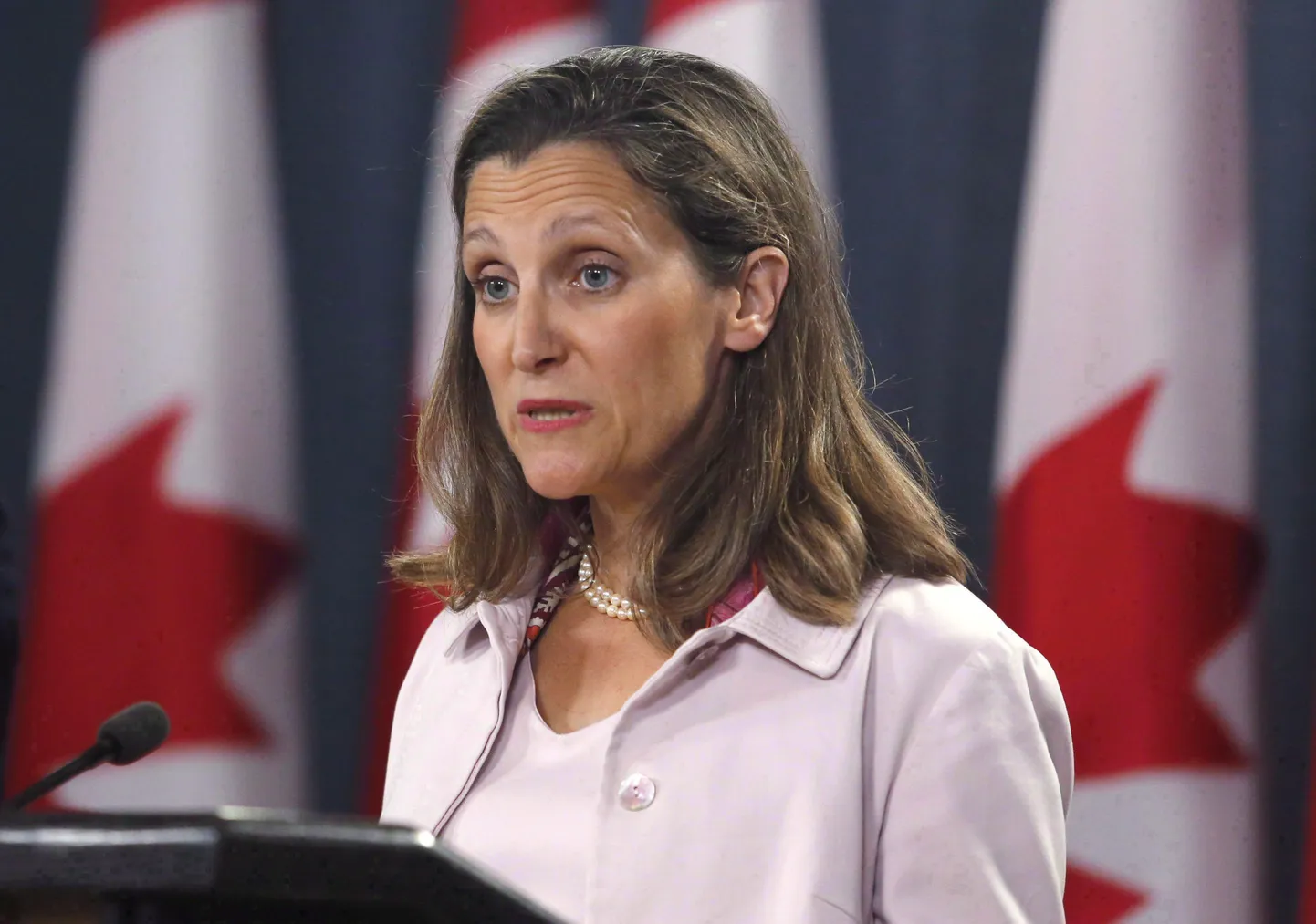 Kanādas ārlietu ministre Kristīna Frīlenda