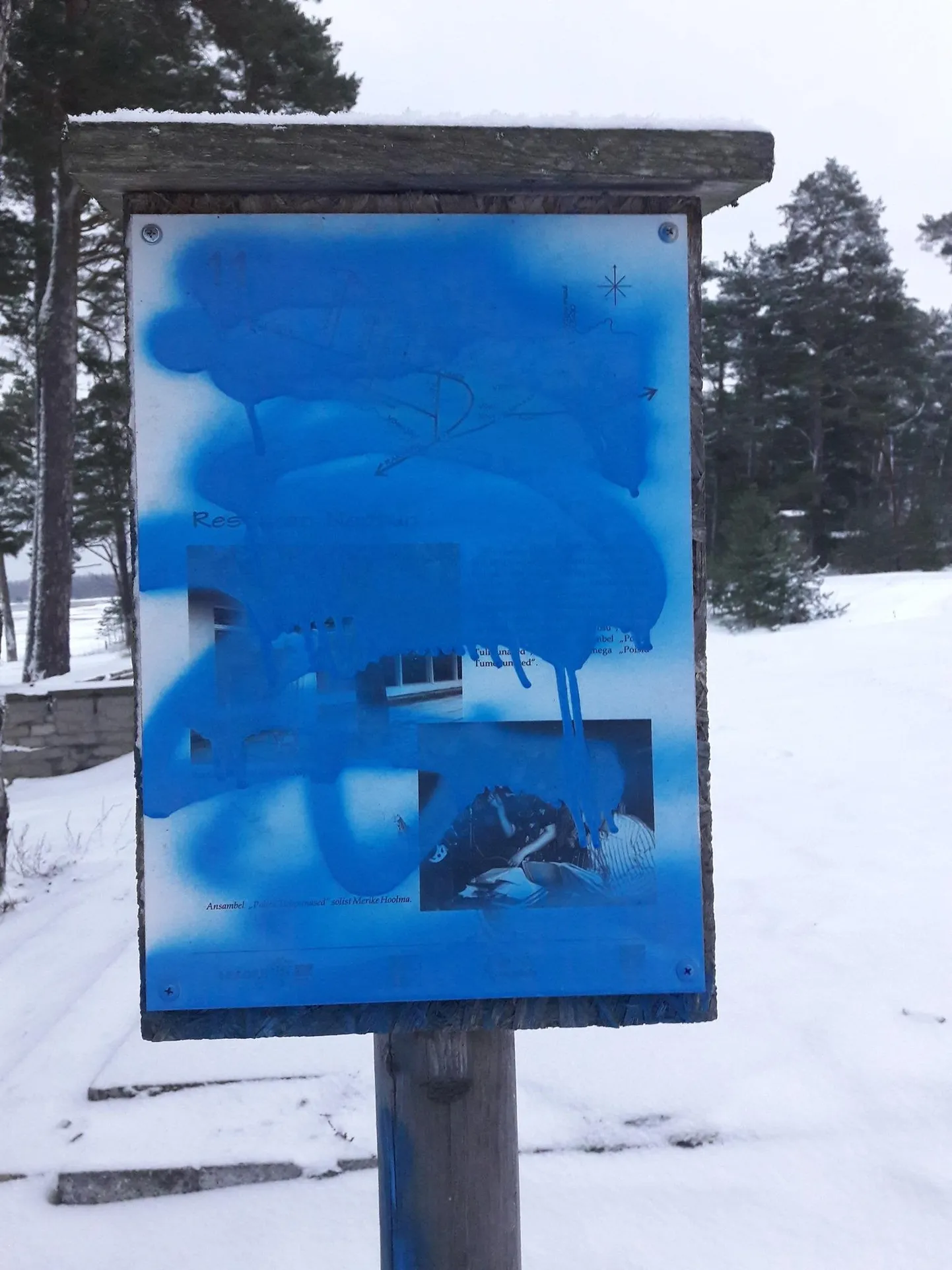 Soditud tahvlid Võsu rannas.