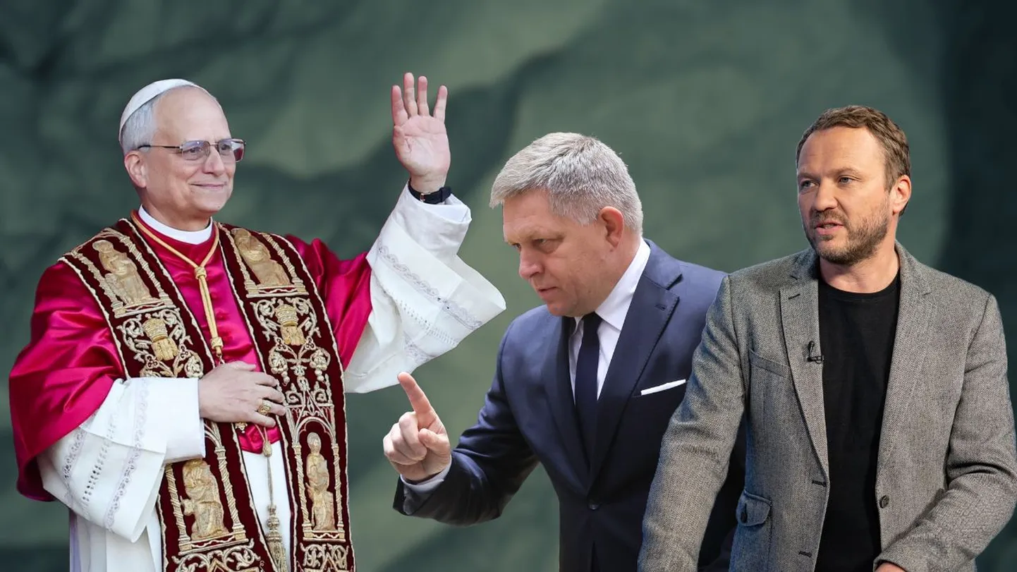 Папа римский Лев XIV, премьер-министр Словакии Роберт Фицо, министр иностранных дел Эстонии Маргус Цахкна.