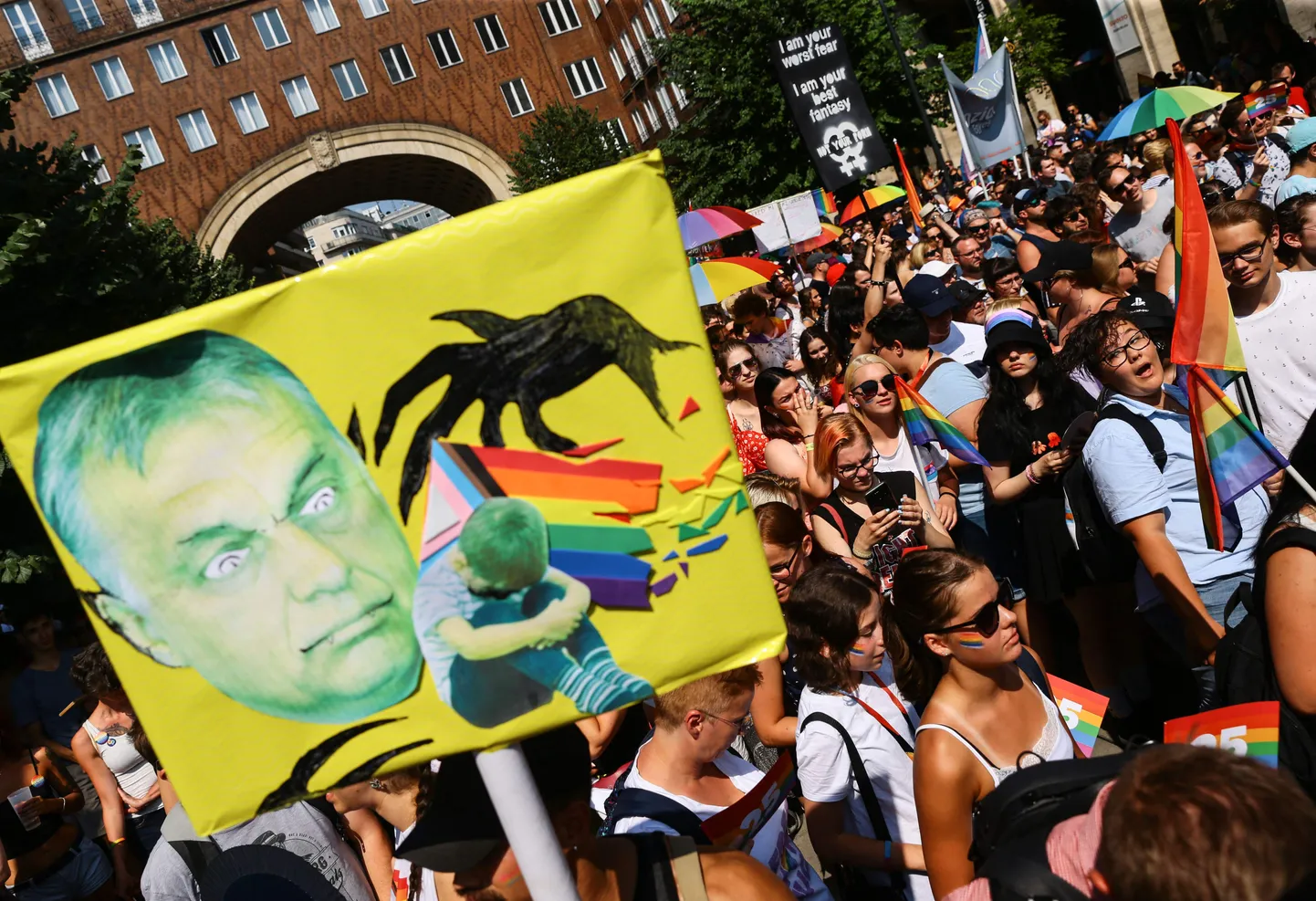 Seksuaalvähemuste õiguste marss Budapestis eelmise aasta suvel.