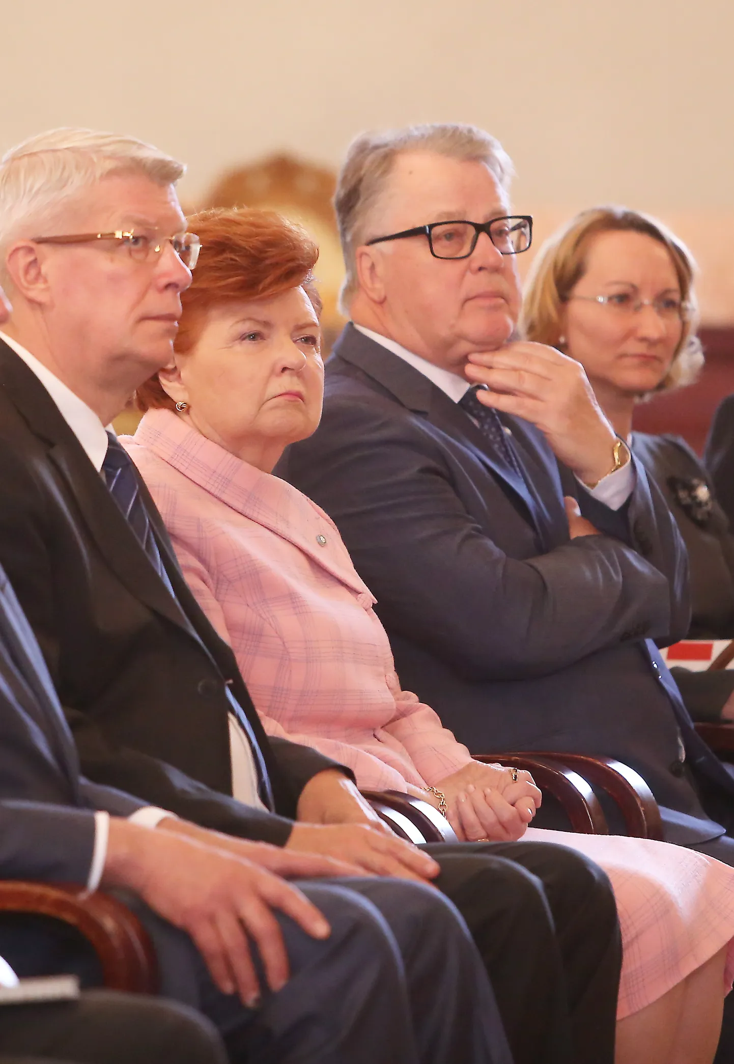 Экс-президенты Латвии - Валдис Затлерс, Вайра Вике-Фрейберга, Гунтис Улманис