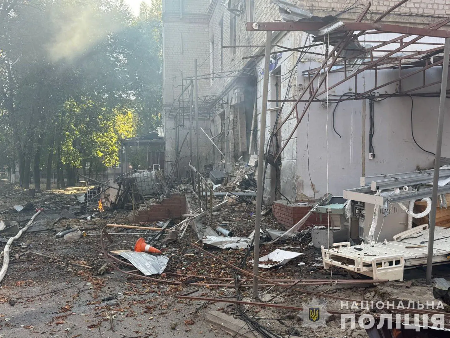 Удар дрона по больнице
